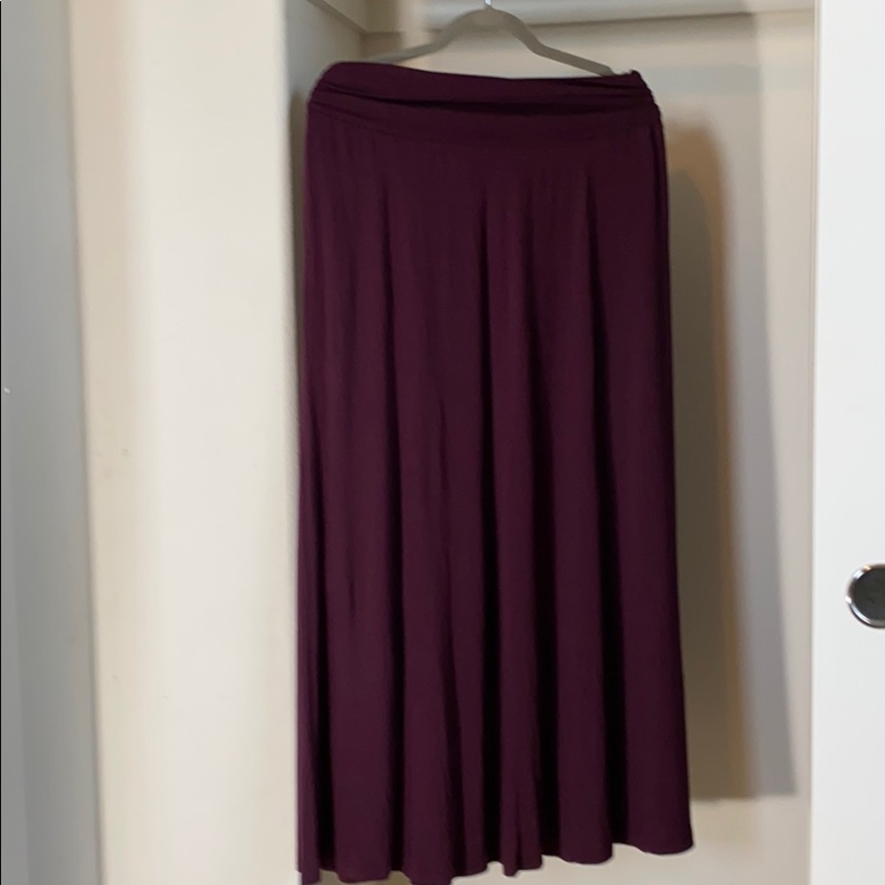 Plum Jersey Maxi Skirt with Pockets!